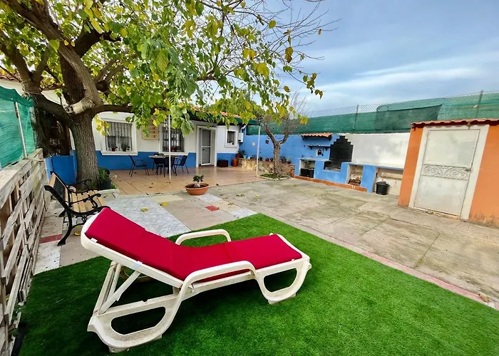 Estudio Adosado Acogedor Con Jardin, Barbacoa Y Parking Privado Hébergement de vacances Alicante